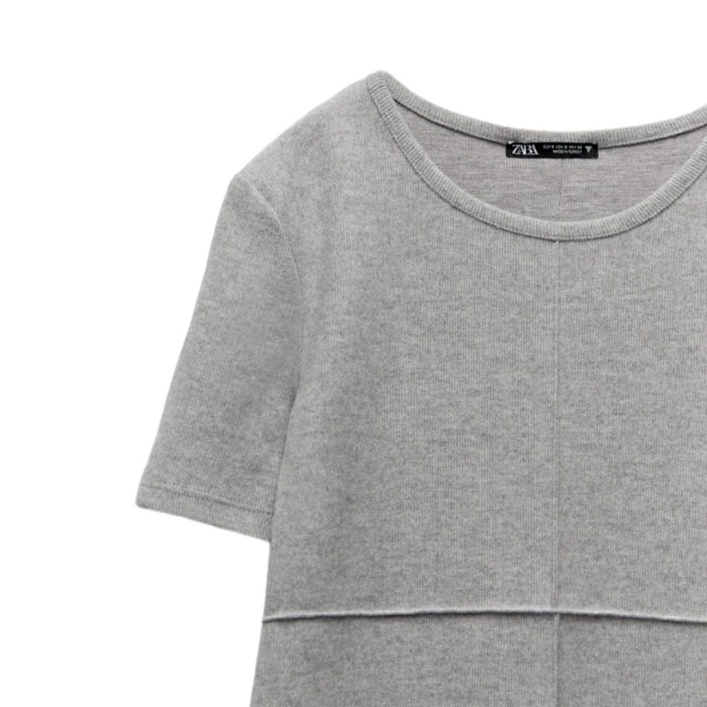 ZARA | Gray | BASIC SOFT DRESS - Picture 4 of 9